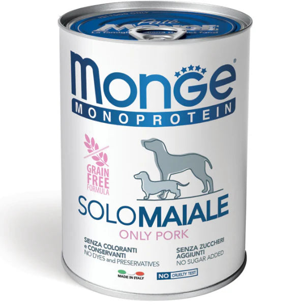 MONGE SOLO MONOPROTEICA CON MAIALE 400 GR.