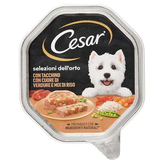CESAR SELEZIONE DELL'ORTO TACCHINO CON CUORE DI VERDURA E MIX DI RISO 150 GR