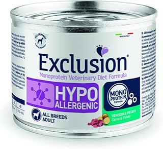 EXCLUSION HIPOALLERGENICO ADULT CON CERVO E PATATE 200 GR.