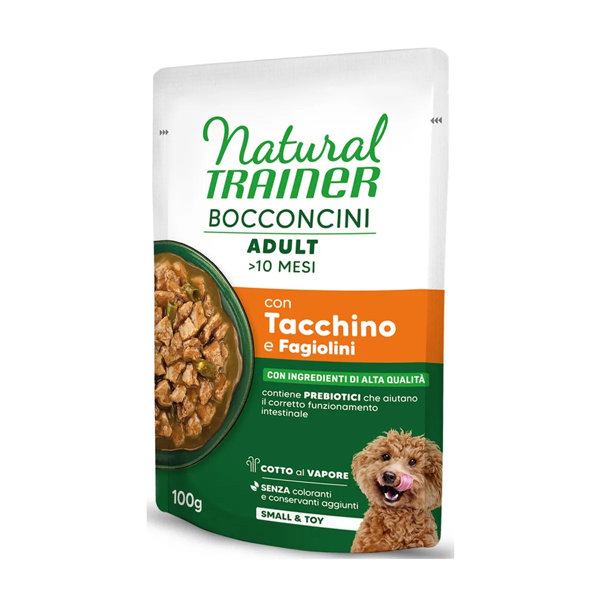 NATURAL TRAINER BOCCONCINI ADULT SMALL CON TACCHINO 100 GR.
