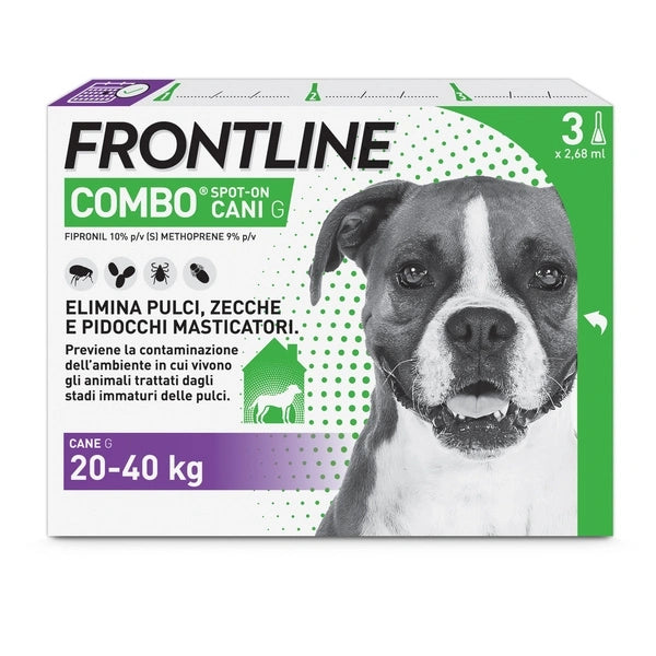 FRONTLINE COMBO 2,68 ML CANI G 20-40 KG 3 PIPETTE 47,60.