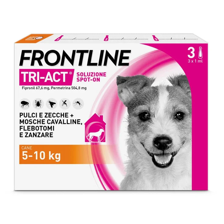FRONTLINE TRI-ACT 1 ML CANI 5-10 KG 3 PIPETTE 41,40.