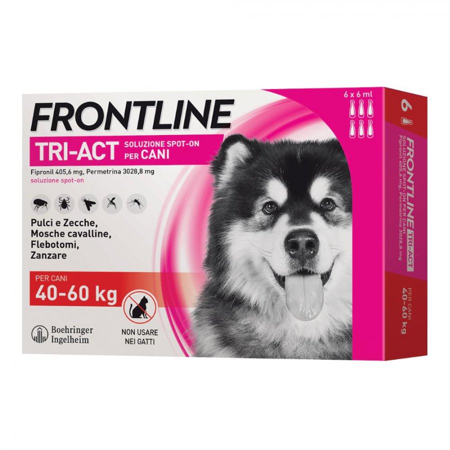 FRONTLINE TRI-ACT 6 ML CANI 40-60 KG 6 PIPETTE 78,70.