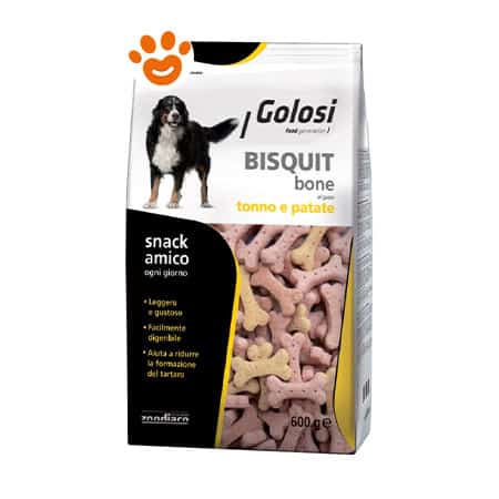 BISCOTTI GOLOSI BONE TONNO E PATATE 600 GR.
