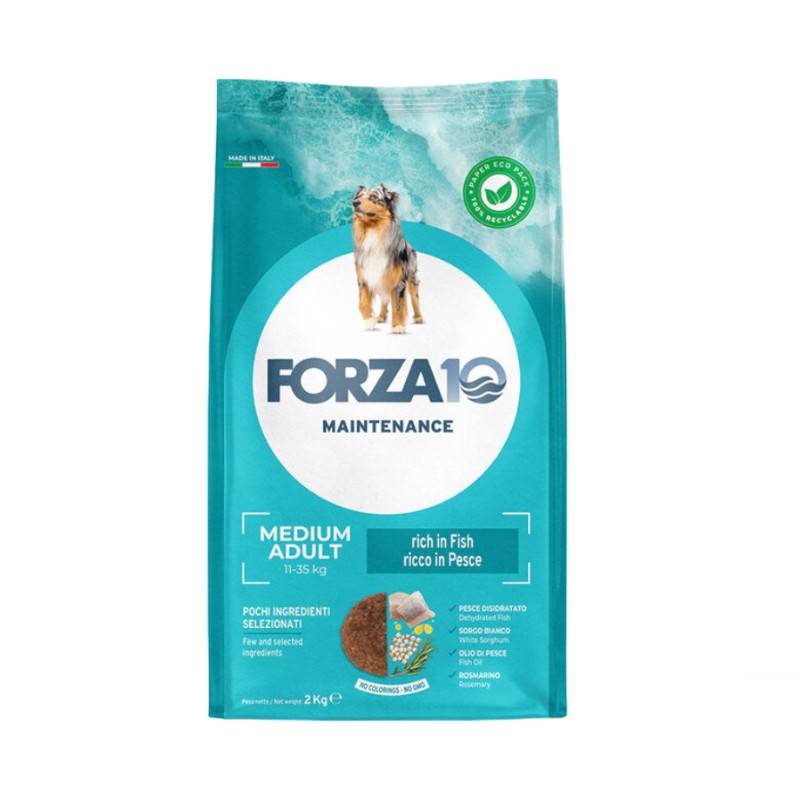 FORZA 10 DOG MANTENIMENTO MEDIUM ADULT CON PESCE 2 KG