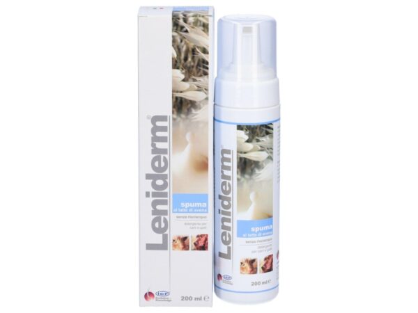 LENIDERM SPUMA ALL'ESTRATTO DI AVENA SENZA RISCIACQUO DETERGENTE PER CANI E GATTI 200 ML