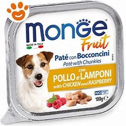MONGE FRUIT CON POLLO LAMPONI 100 GR.