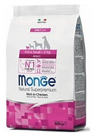 MONGE NATURAL SUPERPREMIUM EXTRA SMALL CON POLLO GR 800.