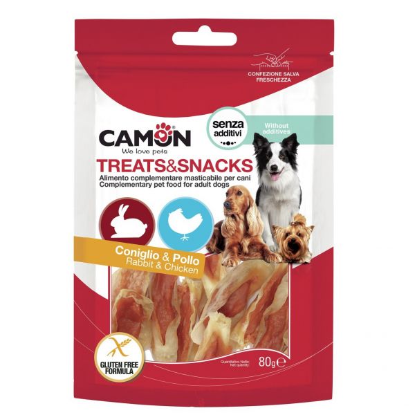CAMON TREATC&SNACKS SNACK CON CONIGLIO E POLLO 80 GR.