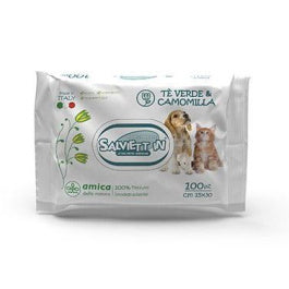 SALVIETTINE INGIENICHE AMICA DELLLA NATURA 10 PZ CM 15X30 TE' VERDE&CAMOLILLA