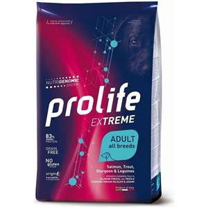 PROLIFE EXTREME ADULT ALL BREEDS RICCO IN SALMONE TROTA E STORIONE E LEGUMI 2,5 KG.