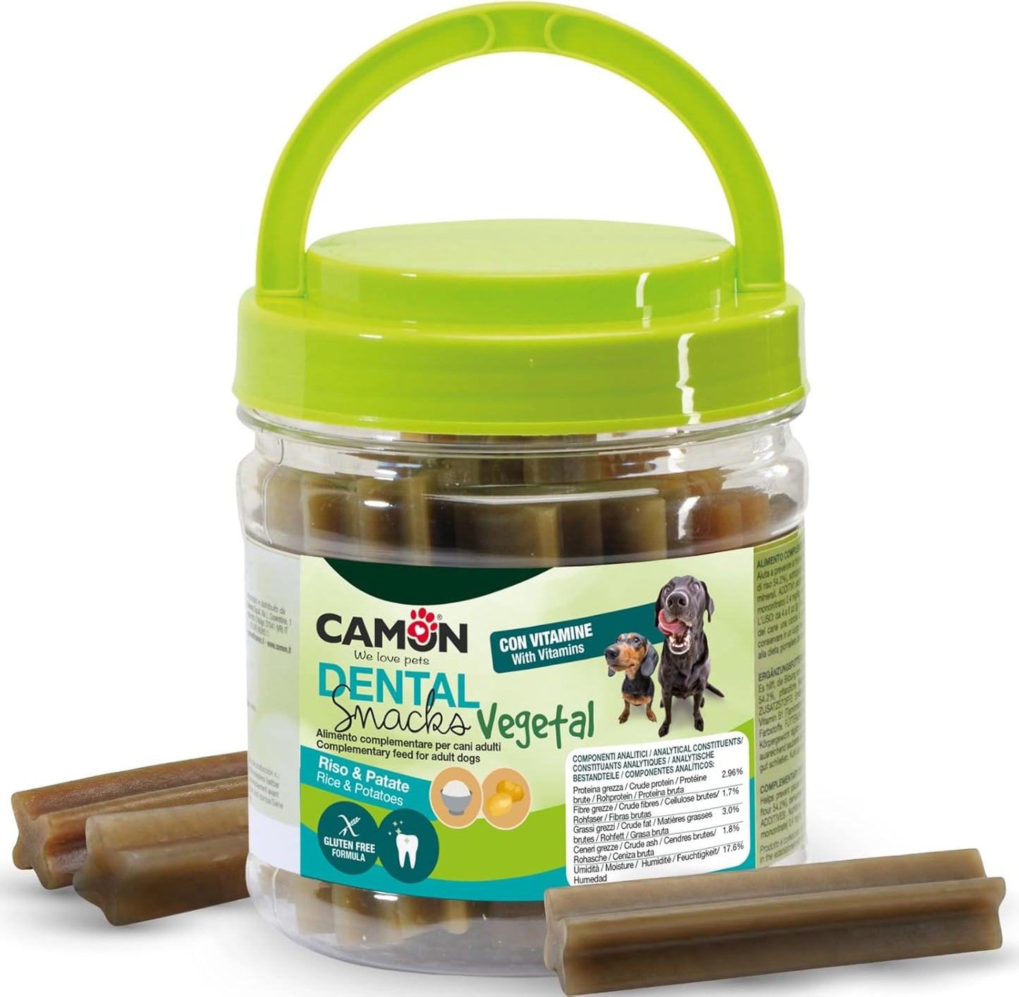 CAMON DENTAL SNACK VEGETAL STICKS MIX CON RISO E PATATE 400 GR