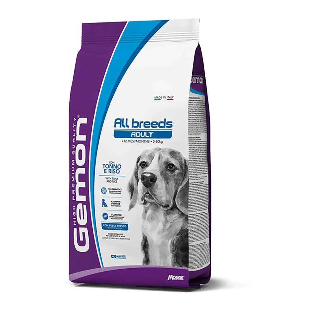 GEMON ADULT ALL BREEDS CON TONNO 15 KG