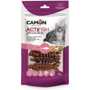 CAMON SNACK GATTO ANTIBONES MERLUZZO,POLLO,LIEVITO DI BIRRA,ERBA GATTA 45 GR.
