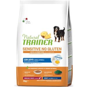 NATURAL TRAINER ADULT CON UOVO E CEREALI INTEGRALI 3 KG.