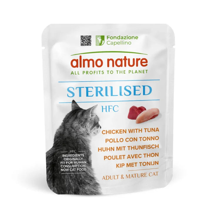 ALMO NATURE HFC STERILIZZATO POLLO CON TONNO 50 GR