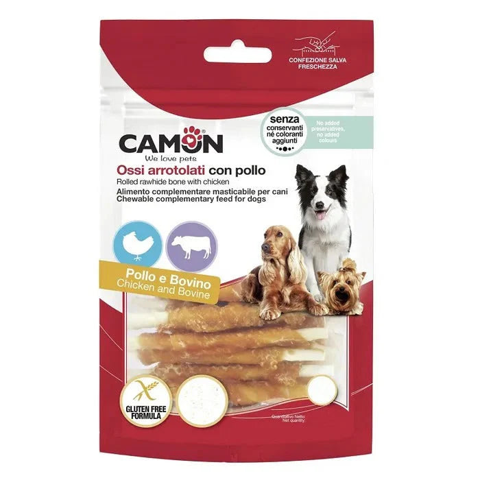 CAMON ROLLS DI PELLE BOVINA E POLLO 345 GR
