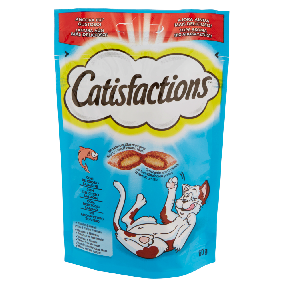 CATISFACTIONS SNACK 60 GR CON SALMONE