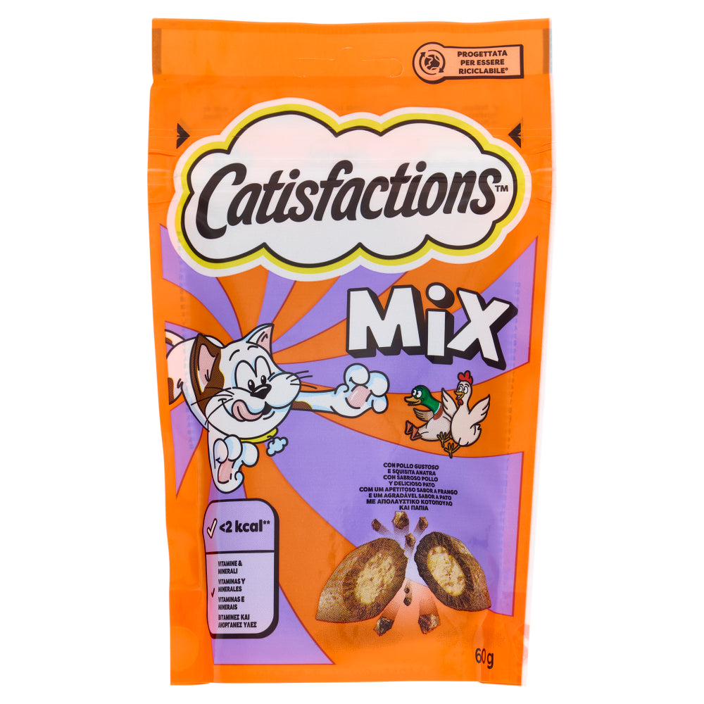 CATISFACTIONS SNACK 60 GR MIX CON POLLO E ANATRA