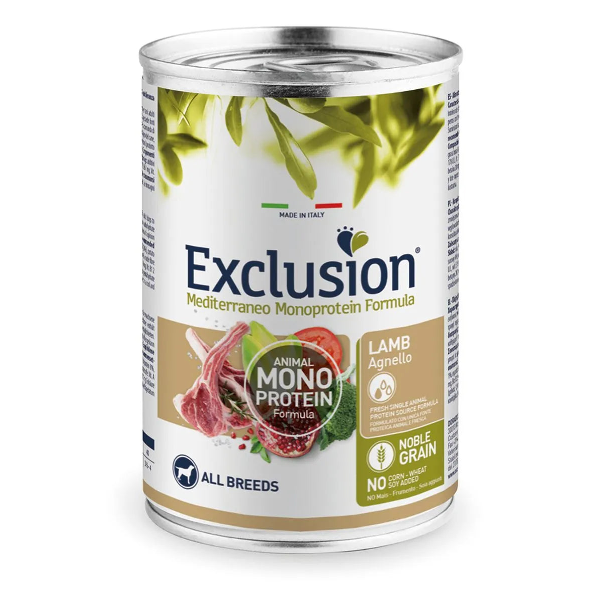 EXCLUSION MONOPROTEICO ALL BREEDS ADULT CON AGNELLO 400 GR.