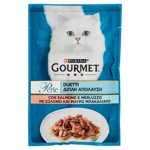 PURINA GOURMET PERLA BUSTINA DUETTI CON SALMONE E MERLUZZO.85 GR