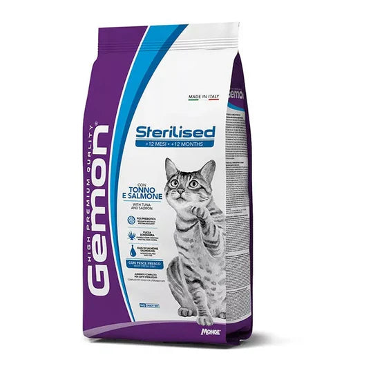 GEMON ADULT GATTO CON TONNO E SALMONE 7 KG