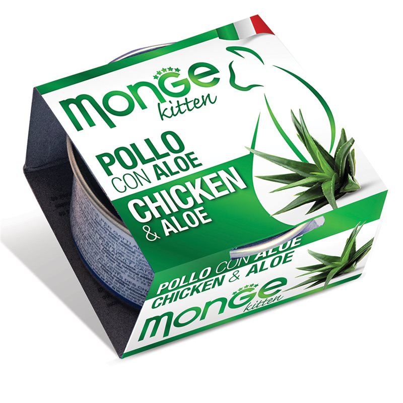 MONGE FRUITS KITTEN CON TONNO E ALOE 80 GR.