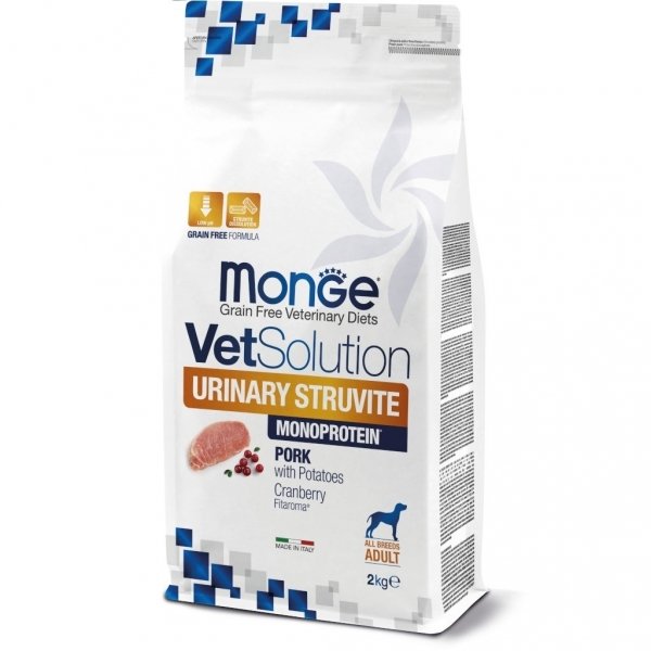 MONGE VETSOLUTION URINARY STRUVITE CANE 2 KG.
