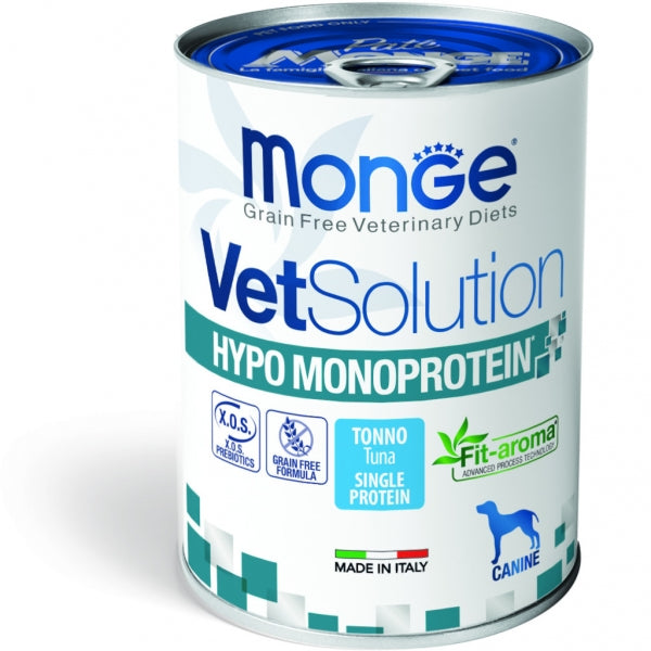 MONGE VETSOLUTION HYPO MONOPROTEICO CON TONNO 400 GR.