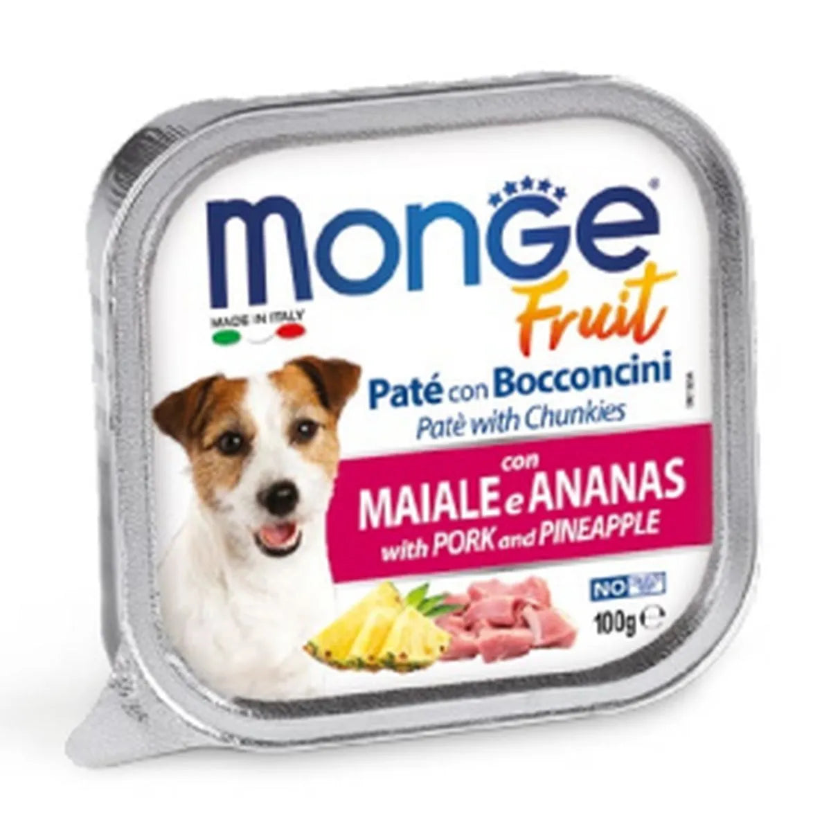MONGE FRUIT CON MAIALE E ANANAS 100 GR.