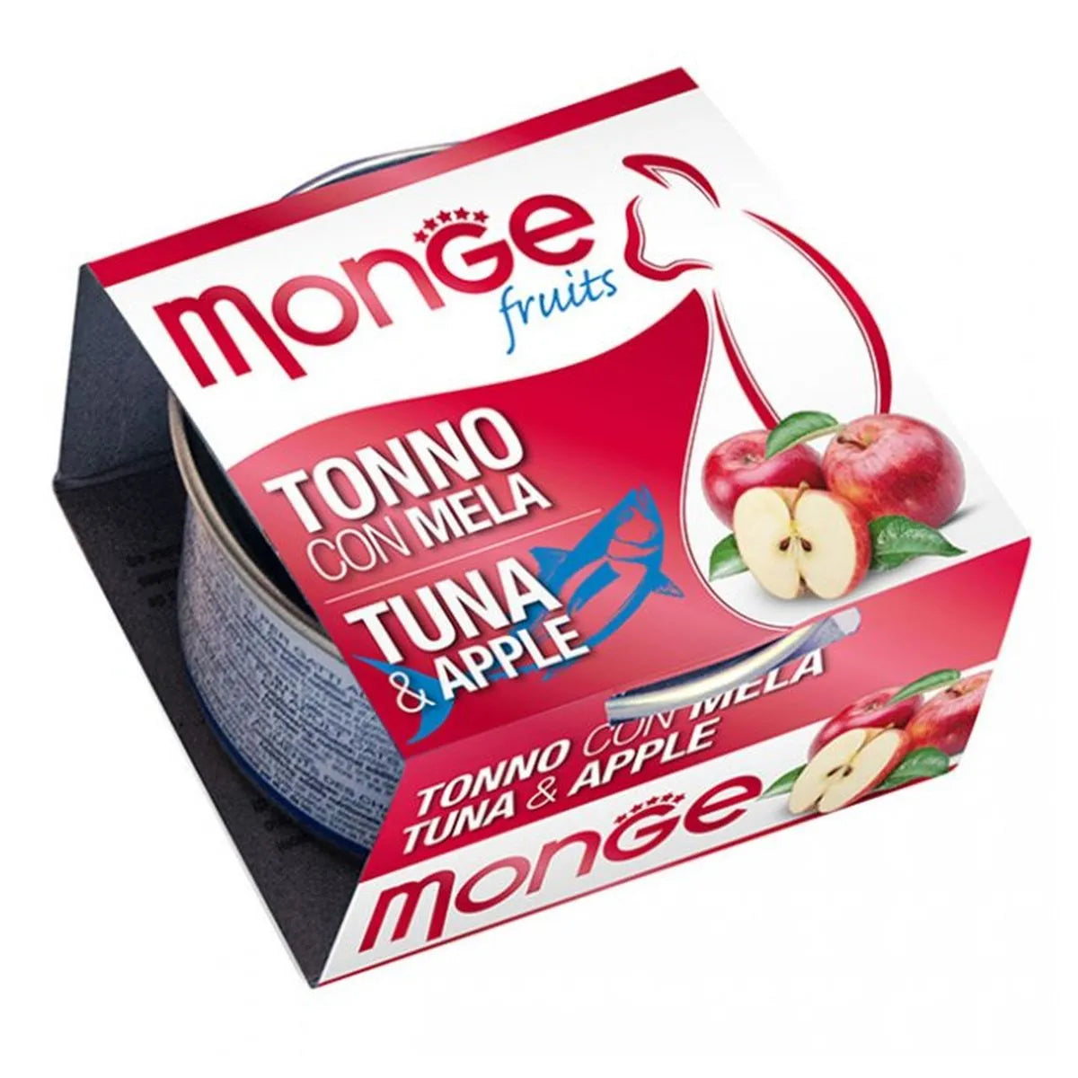 MONGE FRUITS CON TONNO E MELA 80 GR.