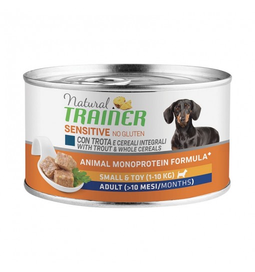 NATURAL TRAINER SMALL TOY PATE' MONOPROTEICO CON TROTA E CEREALI 150 GR.