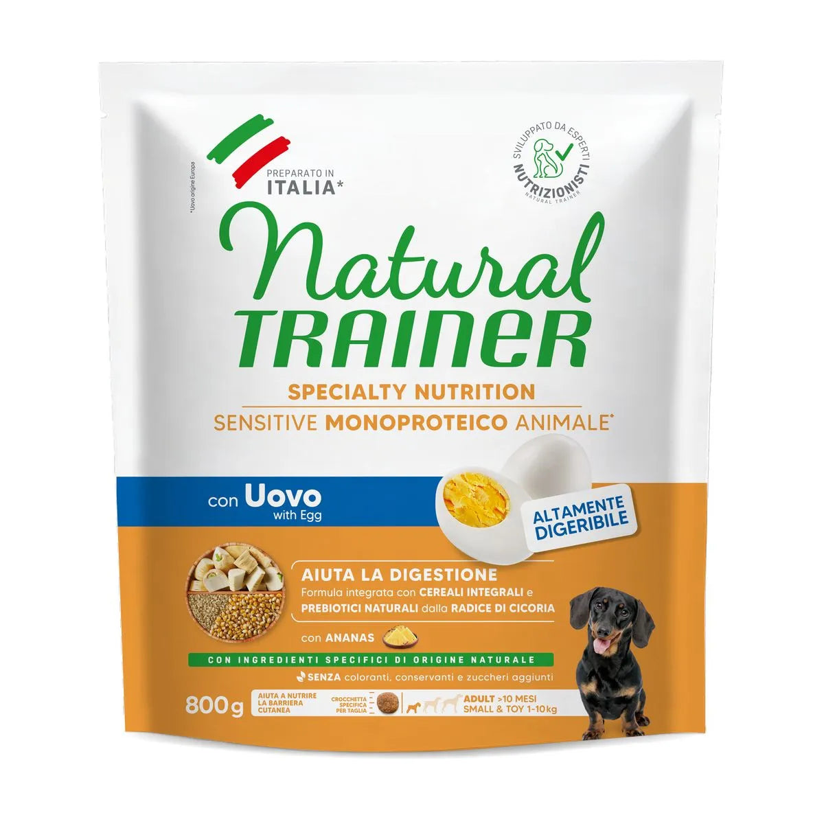 NATURAL TRAINER ADULT CON UOVO E CEREALI 800 GR.