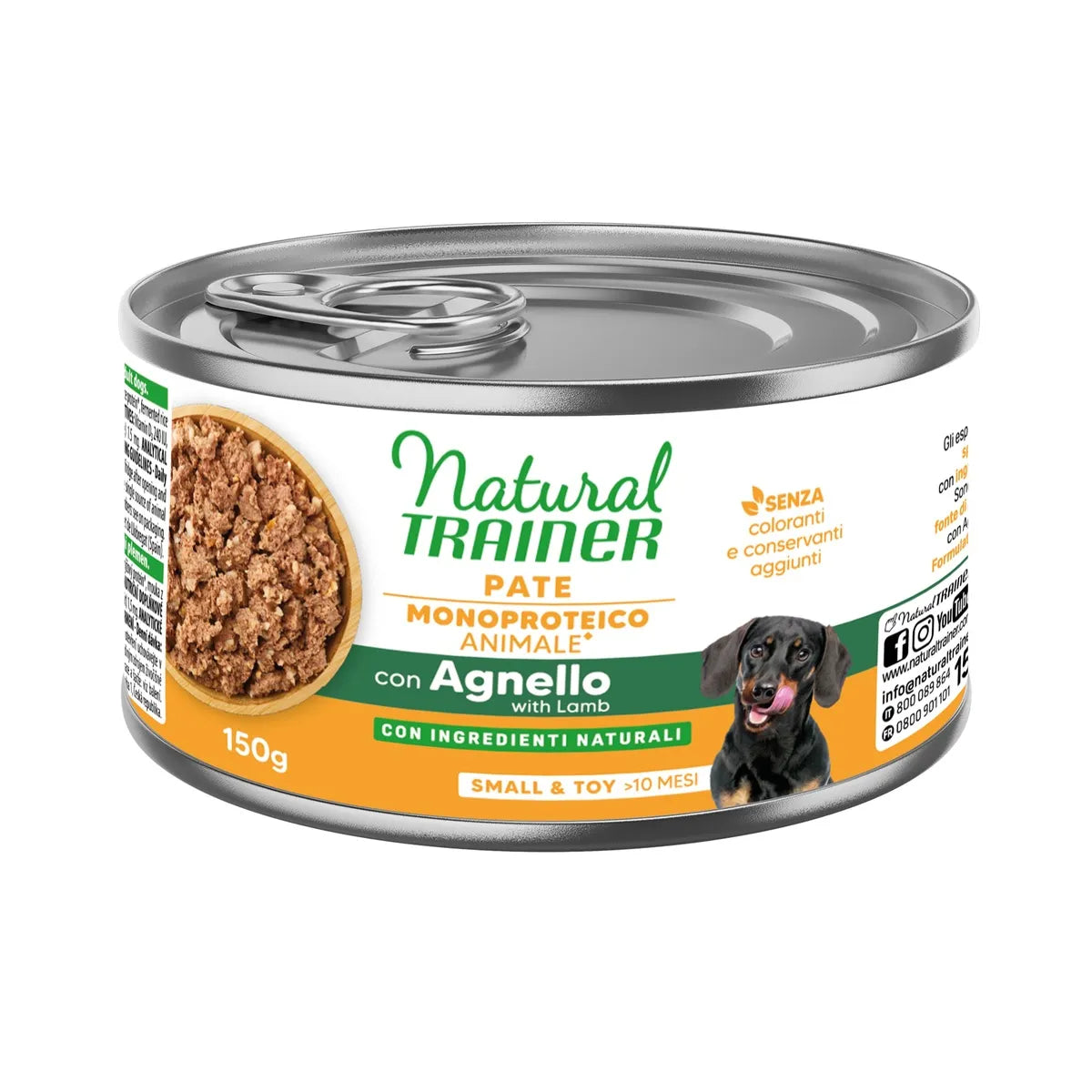 NATURAL TRAINER PATE' CON AGNELLO MONOPROTEICO SMALL 150 GR.
