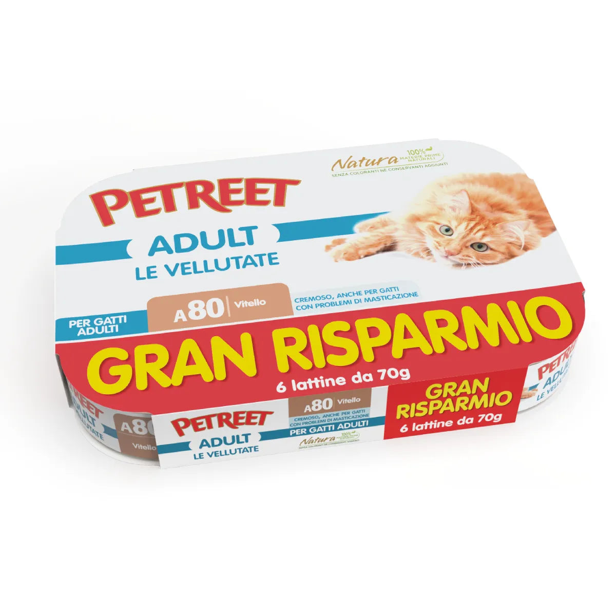 PETREET ADULT VELLUTATA DI VITELLO 6 X 70 GR