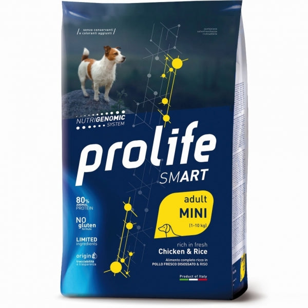 PROLIFE MINI ADULT RICCO DI POLLO E RISO 7 KG.