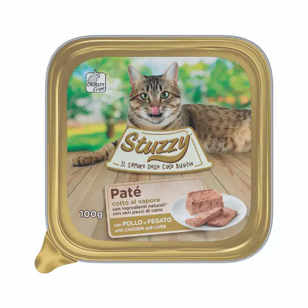 STUZZY GATTO PATE' CON POLLO E FEGATO 12 X 100 GR