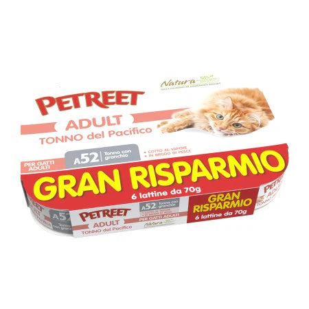 PETREET ADULT TONNO E GRANCHIO 6 X 70 GR