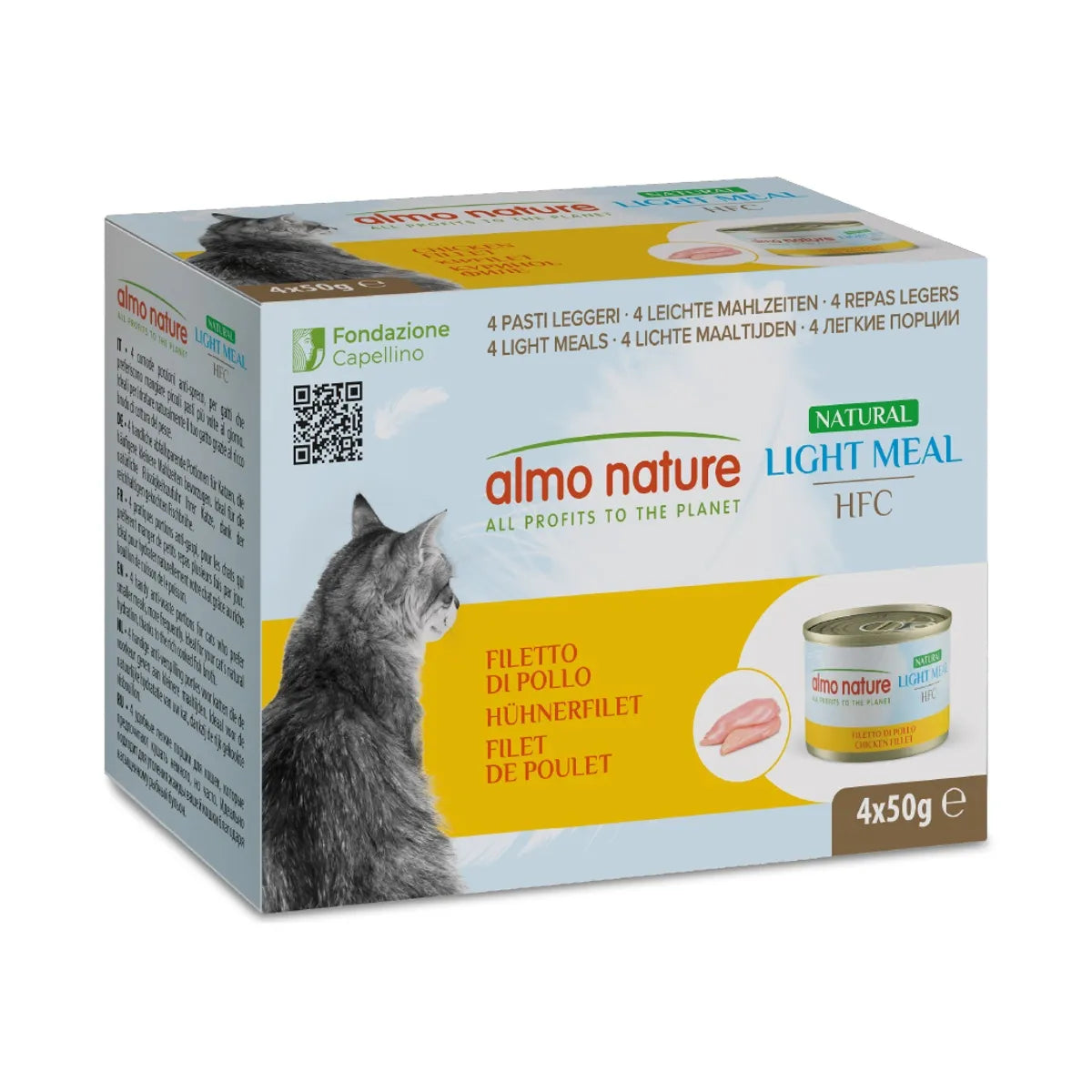 ALMO NATURE LIGHT CON PETTO DI POLLO MULTIPACK 4 X 50 GR
