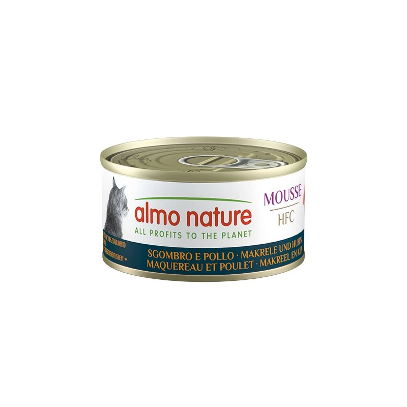 ALMO NATURE HFC MOUSEE CON SGOMBRO E POLLO 70 GR