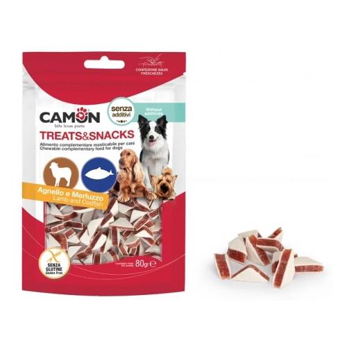 CAMONTREATES&SNACK DADINI DI AGNELLO E MERLUZZO 80 GR