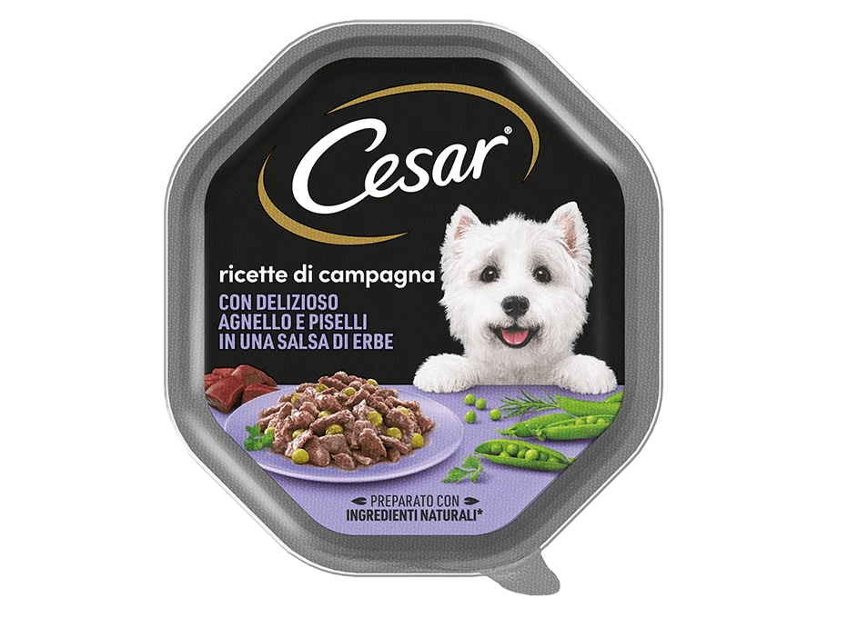 CESAR RICETTE DI CAMPAGNA CON AGNELLO E PISELLI IN SALSA DI ERBE 150 GR