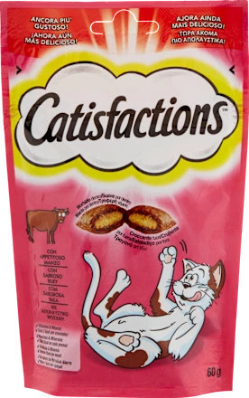 CATISFACTIONS SNACK 60 GR CON MANZO