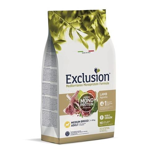 EXCLUSION MEDIUM BREED ADULT CON AGNELLO 12 KG.