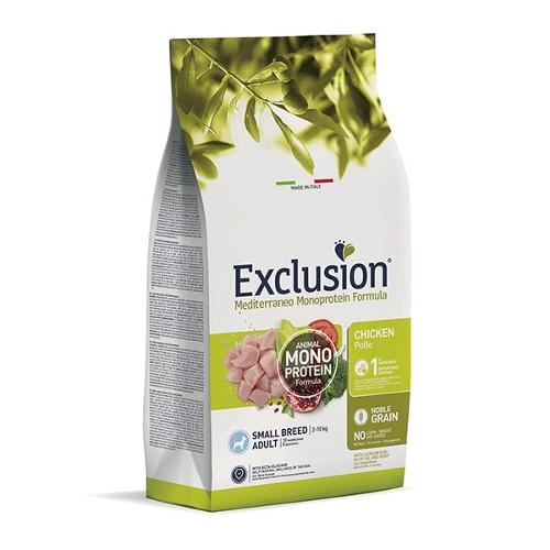 EXCLUSION NOBLE GRAIN SMALL BREED ADULT CON POLLO 500 GR.