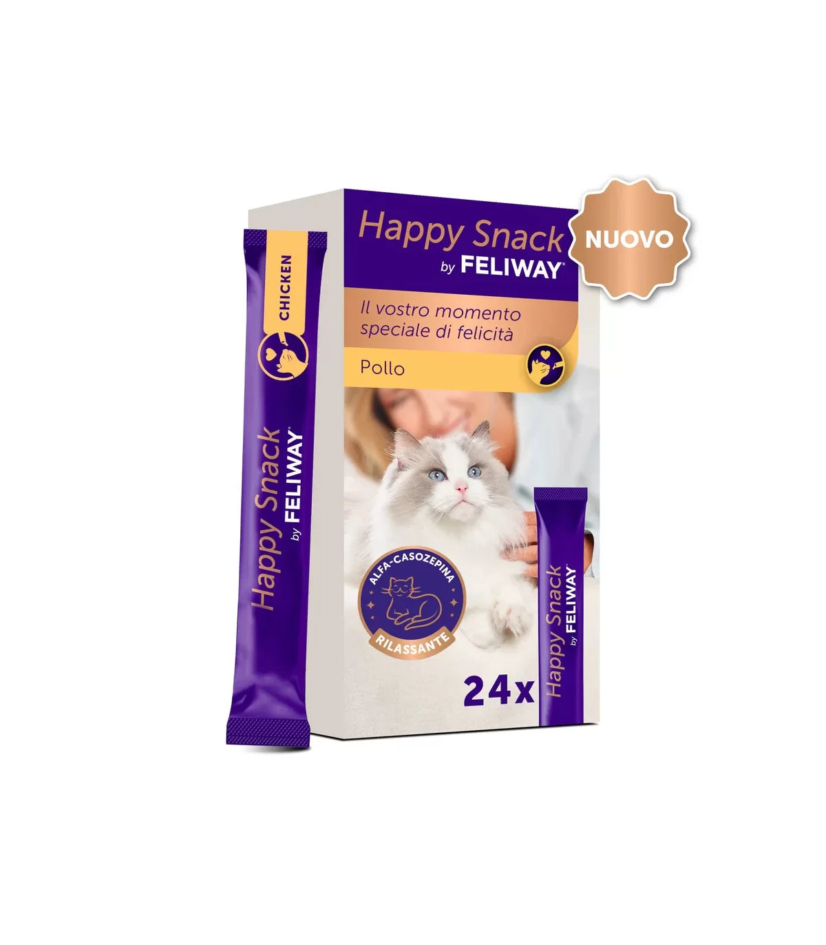 HAPPY SNACK BY FELIWAY GUSTO POLLO 24 STIK DA 15 GR