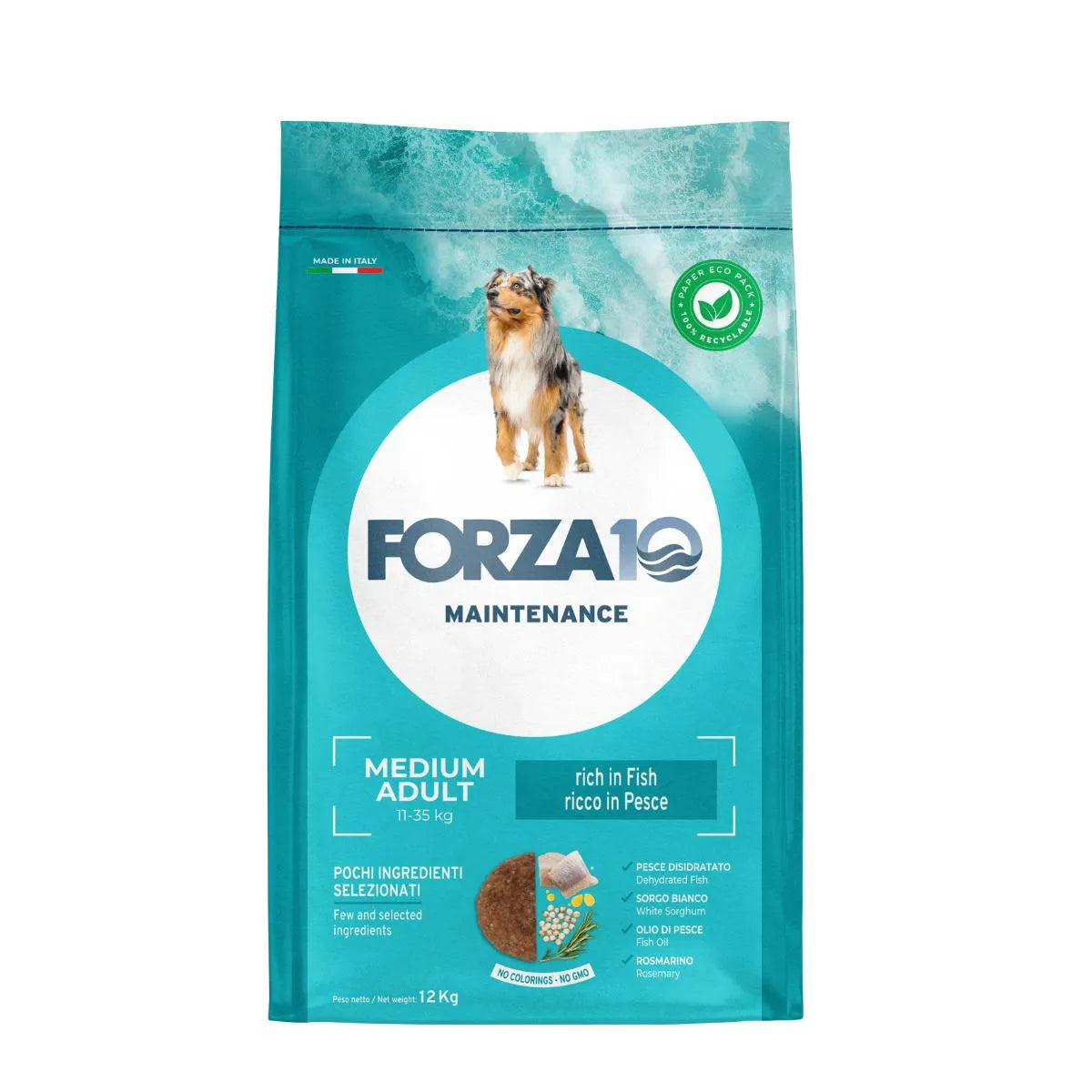 FORZA 10 MANTENIMENTO MEDIUM MAX PUPPY CON PESCE KG 12