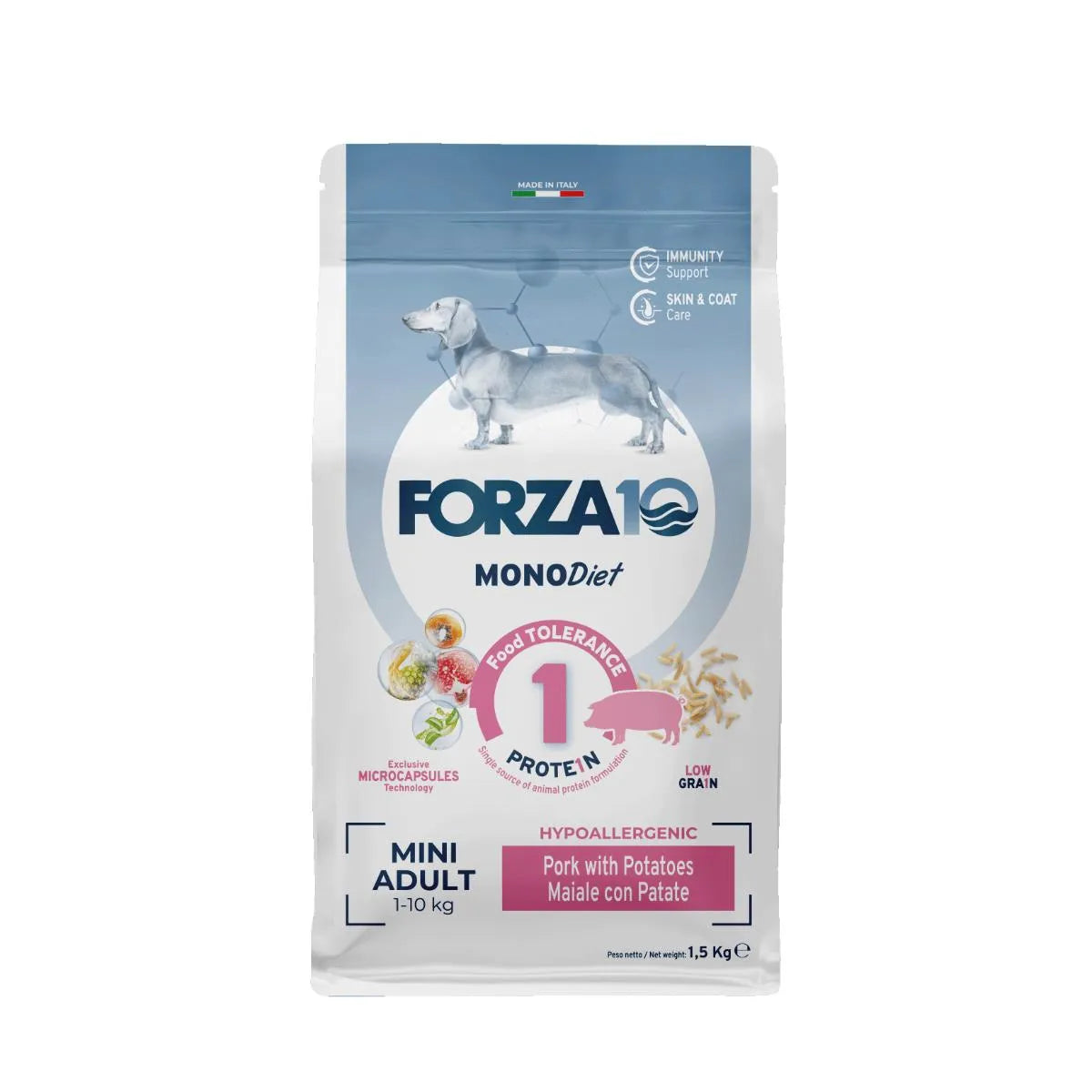 FORZA 10 MONODIET MINI ADULT CON MAIALE CON PATATE 1,5 KG