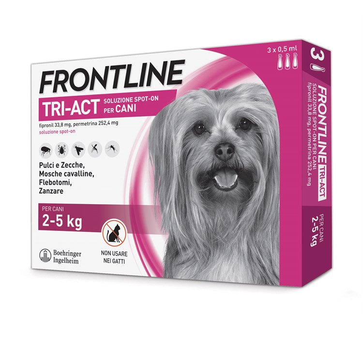 FRONTLINE TRI-ACT 0,5 ML CANI 2-5 KG 3 PIPETTE 40,70.