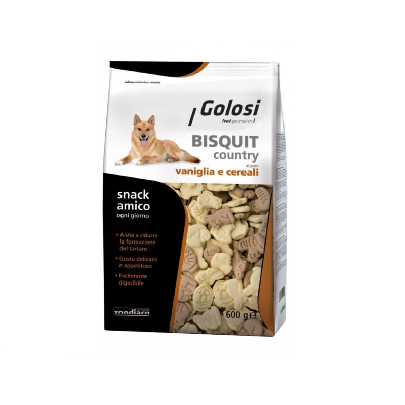 BISCOTTI GOLOSI COUNTRY VANIGLIA E CEREALI 600 GR.